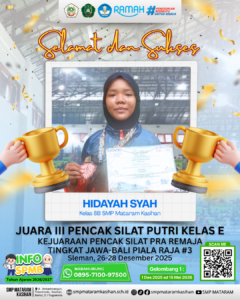 SMP Mataram Kasihan Konsisten Berprestasi di Ajang Pencak Silat Piala Raja #3 Tahun 2025